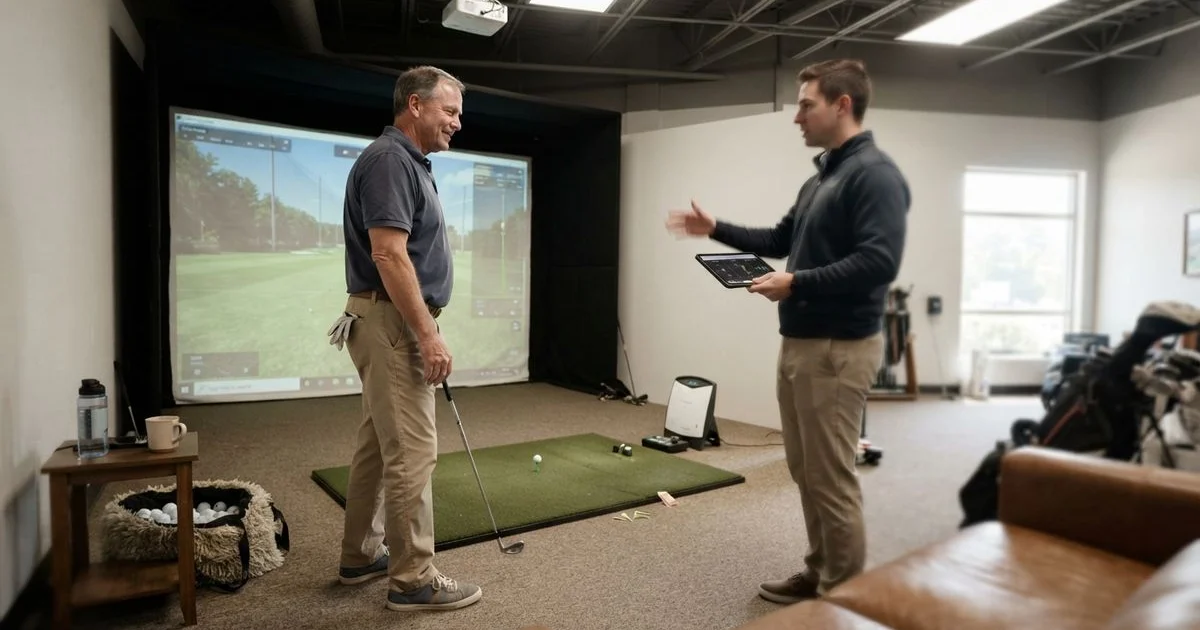 What to expect at an indoor golf simulator lesson